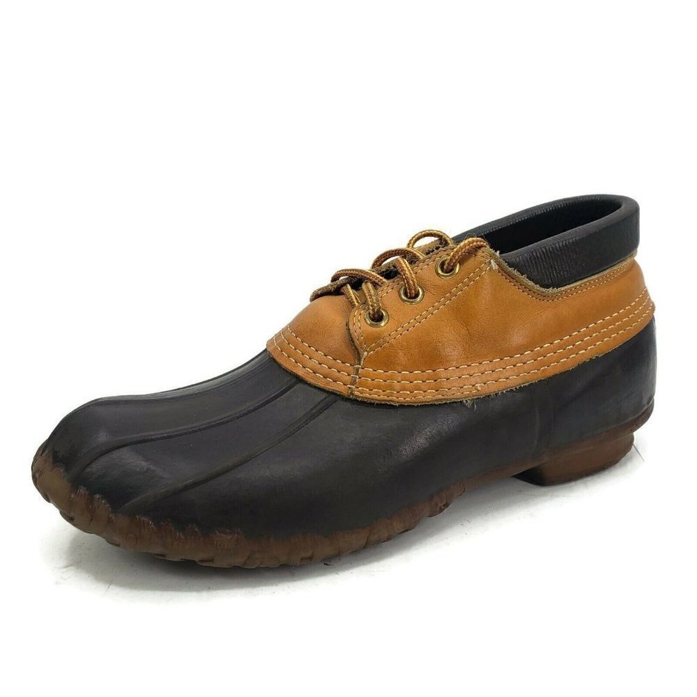 Vintage LL Bean Maine Hunting Shoe Mens 8 Leather Duck 3 Hole USA